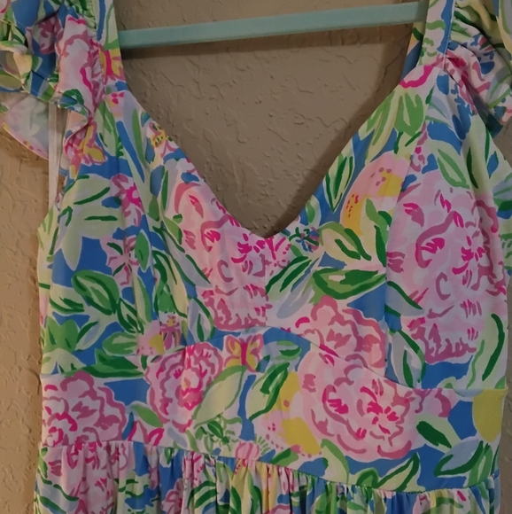 Lilly Pulitzer Bayleigh Flutter Sleeve Midi Dress - NWT - Size 12 - Picture 3 of 7